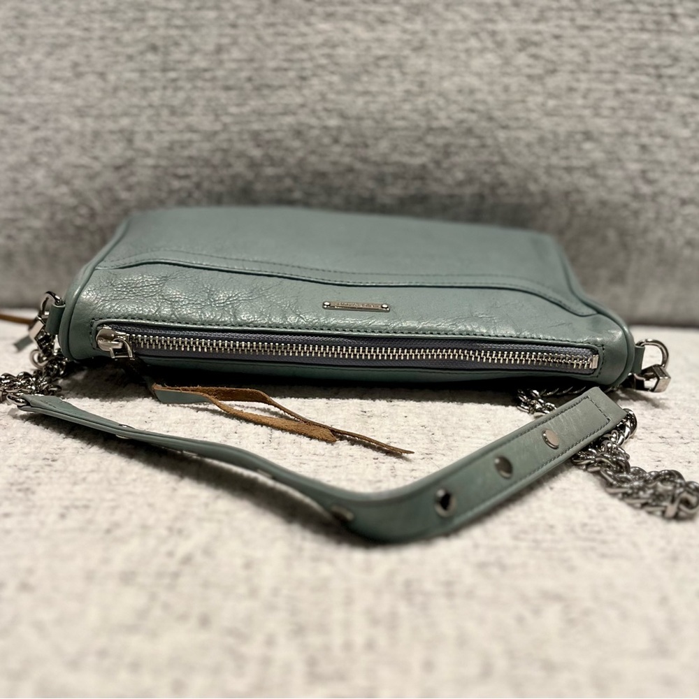 REBECCA MINKOFF MAC large bag teal blue crossbody purse EUC removable strap - Picture 2 of 16